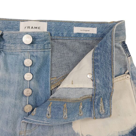 FRAME Le Original Bleached High Waist Jeans In Fresco Jeans Womens 26 Blue - Picture 5 of 12